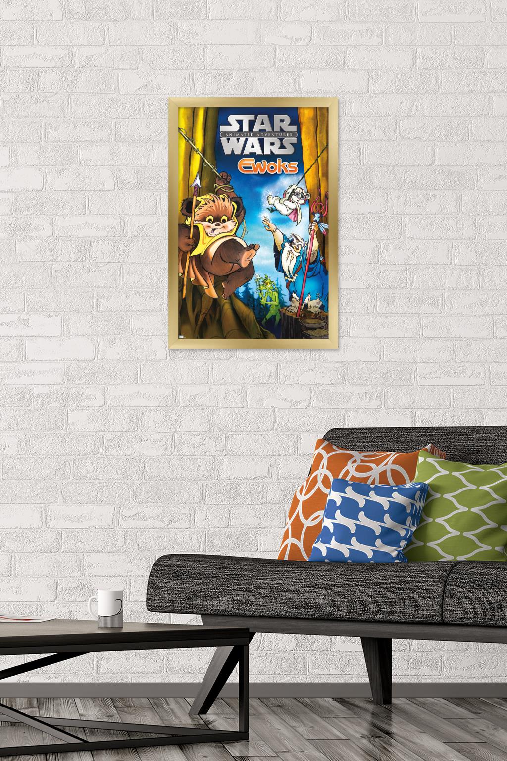 Star Wars: Ewoks - Key Art Wall Poster, 14.725" x 22.375", Framed