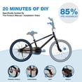thumbnail image 6 of Hykolity Kids Bike 20 in BMX Children Bicycle for Boy Girl 6-12 Years Old Sport Bike Child Rider Height 48-62" with Coaster Brake Handlebar Black, 6 of 7