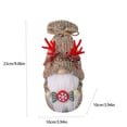 thumbnail image 3 of Cififendec Christmas Antler Knit Gnome Figurine, 9.06"×3.94", Christmas Tree and Snowflake Accent Faceless Dolls for Gift Table Display, Holiday Present Matching Styling Scheme, 3 of 5