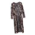 thumbnail image 2 of Cárdigan Club con lentejuelas, manga larga, elegante, largo, vestido casual, negro, 123 cm, 2 of 9