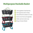 thumbnail image 6 of Kajo  4 gal Medium Basket, Gray & Turquoise Blue, 6 of 8