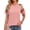 Pink-Floral, variant on Fantaslook Color Block T Shirts for Women Crewneck Short Sleeve Tops Summer Blouses Fashion Clothes