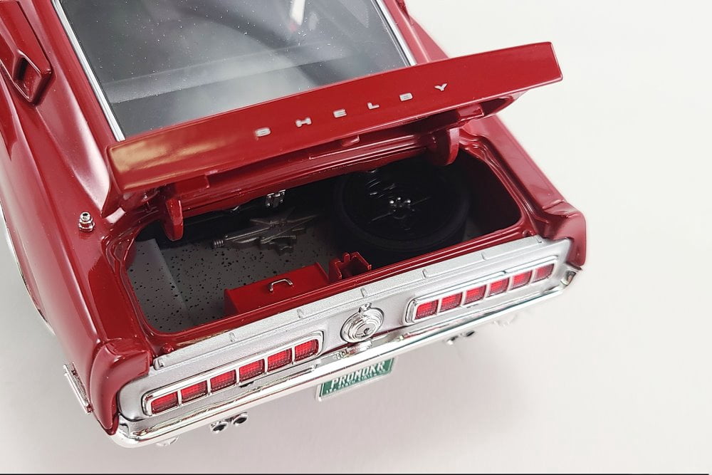 1968 Ford Mustang Shelby GT500 KR Ad Car, Candy Apple Red - Acme A1801849 - 1/18 scale Diecast Car