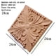 thumbnail image 2 of Apliques de madera natural Cuadros de tallado de flores cuadrados Molduras de madera decorativas for gabinete Muebles de puerta Decoración artesanía, 2 of 7
