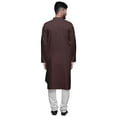 thumbnail image 2 of Atasi Designer Kurta For Boys Solid Cotton Button Down Indian Kurta For Men, 2 of 4