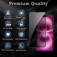 thumbnail image 2 of [2+2 Pack] Privacy Screen Protector for iPhone 16 Plus, Anti-Spy Shatterproof Tempered Glass with Camera Lens Tempered Glass 9H Hardness Bubble Free Anti-Glare Case Friendly, 2 of 7