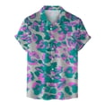thumbnail image 1 of Chemises pour Hommes Manches Courtes Boutons Décontractés Imprimé Plage Chemise Col Rabattu Manches Courtes Blouse Chemises en Lin Manches Courtes Chemises Décontractées Manches Courtes, 1 of 6