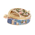 thumbnail image 4 of Caja de joyería de esmalte Caja de almacenamiento de joyas Decoración de mesa moderna Organizador de joyas para Azul, 4 of 9