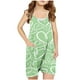 thumbnail image 1 of Odeerbi 5-13 Años Niñas Traje de Verano Amor Imprimir Camisola Romper Casual Respirable Cómodo Suspender Overalls Bib Total Shorts Con Bolsillos, 1 of 5