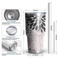 thumbnail image 6 of 30oz Pink Floral and Petal Pattern Tumblers Stainless Steel Tumbler with Lid and Straw,Vacuum Insulated Double Wall Travel Tumbler Cups Mug with Cleaning Brush for Coffee,Tea, 6 of 7