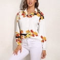 thumbnail image 3 of Bird On A Tree With Autumn Leaves Long Sleeve Blouse Woman Streetwear Casual Shirts Summer Oversize Woman Streetwear Clothing Birthday Present, 3 of 7