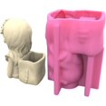 thumbnail image 3 of Molde para Maceta de niña | Silicona 3D Mochila Chica Jarrón, 3 of 10