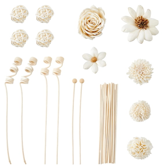 56pc Diffuser Sets 44 Pcs Diffusers Sticks Natural Rattan Flower Fragrance Diffuser Set Fragrance Diffusers Replacement Rattan Sticks