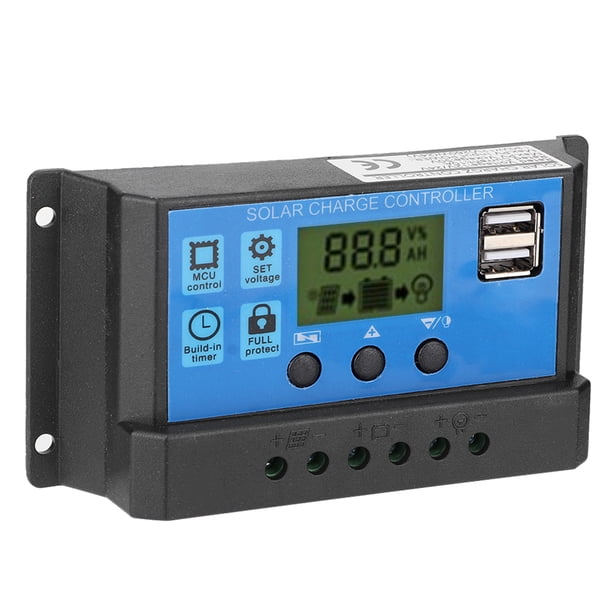 Controlador solar PWM, controlador de carga solar fotovoltaica inteligente de 12 V 24 V Controlador de panel solar diseñado por expertos Jadeshay A