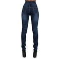 thumbnail image 3 of Enjiwell Women's Solid Color Buttons High Waist Butt Lifting Stretch Skinny Jeans, 3 of 3