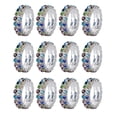 thumbnail image 1 of Anillo de cristal elástico Nupcial Sunnimix 2 Filas multicolor, 1 of 8