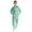 Light Green, variant on Unisex Boys Girls Jazz Hip Hop Dance Outfit Shiny Metallic Lapel Collar Long Sleeve Sweatpants Set Green 8