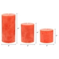 Mainstays Unscented Decorative Mottled Pillar Candles Set (3x3, 3x4