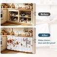 thumbnail image 4 of Maple Leaves Fall Cabinet Curtain 28"Wx51"L,Dustproof Storage Cabinet Curtain with Self Adhesive Tape,Thanksgiving Botanical Branches Wooden Tall Pantry Cover Drape for Kitchen,Utility Closet, 4 of 9