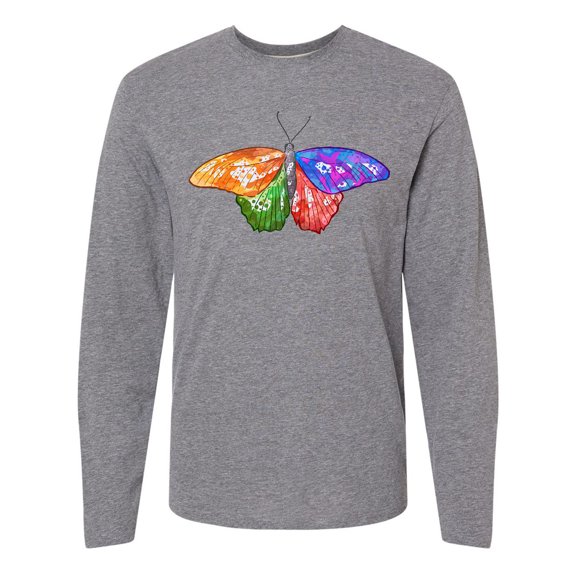 Inktastic Artistic Butterfly Long Sleeve T-Shirt