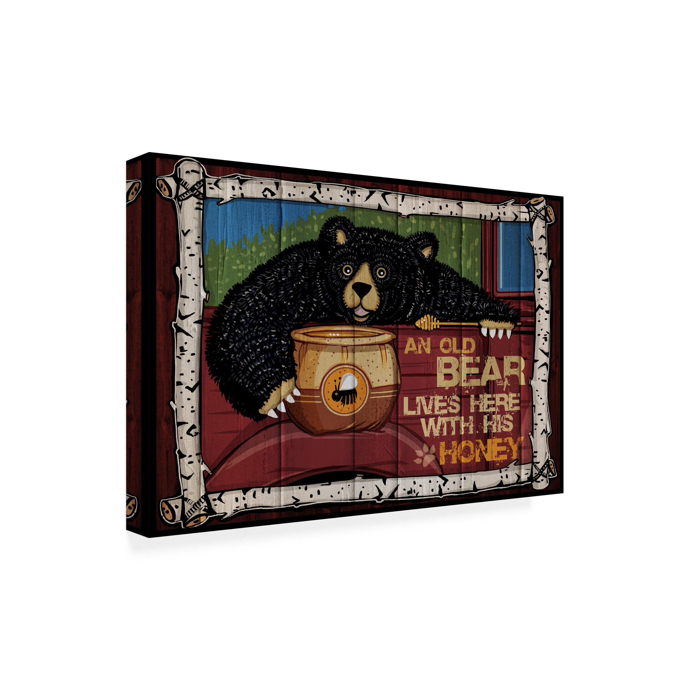 Trademark Fine Art 'Honey Bear' Canvas Art by ALI Chris