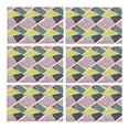 thumbnail image 2 of MKHERT Modern Seamless Geometric Pattern in Retro Abstract Style Placemats Table Mats for Dining Room Kitchen Table Decoration 12x18 inch,Set of 6, 2 of 4