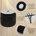thumbnail image 6 of 1 roll 20 Yards Trim Cord 6mm/0.24" Polyester Twist Rope Twine Decorative Cording Thread String Ribbon for Home Decor Curtain Tieback Upholstery Honor Cord Sewing Crafting Black, 6 of 8