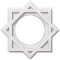thumbnail image 1 of Ekena Millwork CMP12AL-06000 12 Po OD x 6 Po ID Carré Axel Architectural Grade PVC Contemporain Médaillon de Plafond, 1 of 1
