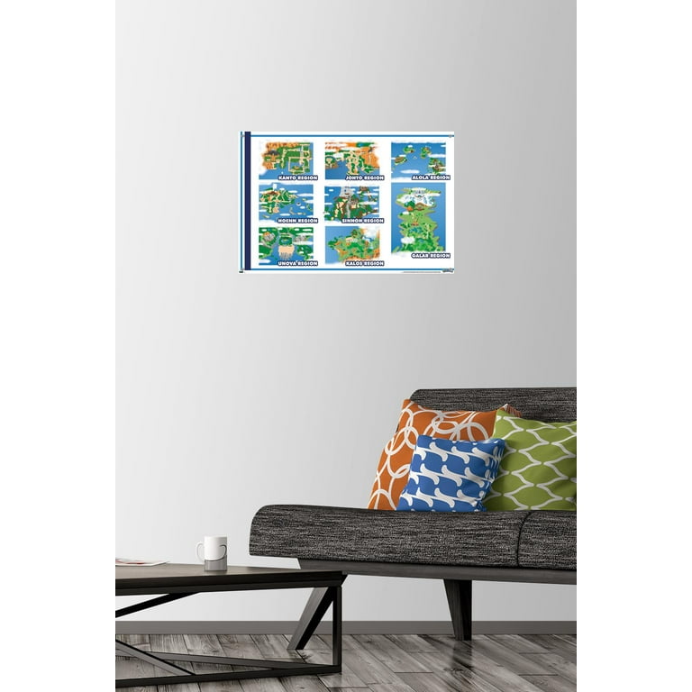 Trends International Pokémon - Group Collage Wall Poster, 22.375 x 34,  Unframed Version for Bathroom