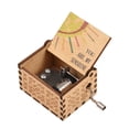thumbnail image 1 of Cajas musicales Caja de música de madera vintage Tamaño de la palma de la mano Caja de madera con manivela Caja de música Hermoso dispositivo musical de madera tallada con melodía Eres mi sol para mam Abanopi  Cajas musicales, 1 of 6