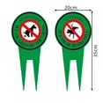 thumbnail image 2 of 2PCS Dog Warning Brand Huacao Brand Aluminum Plate Baking Paint Reflective PVC 13.7x7.8”, 2 of 6