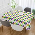 thumbnail image 5 of Coolnut Mardi Gras Tablecloth, Waterproof Washable Polyester Square Table Cover, Durable Tablecloth for Kitchen Dining Table Party Decor, 60"X 90", 5 of 7
