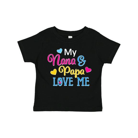 Inktastic My Nana and Papa Love Me with Hearts Boys or Girls Toddler T-Shirt