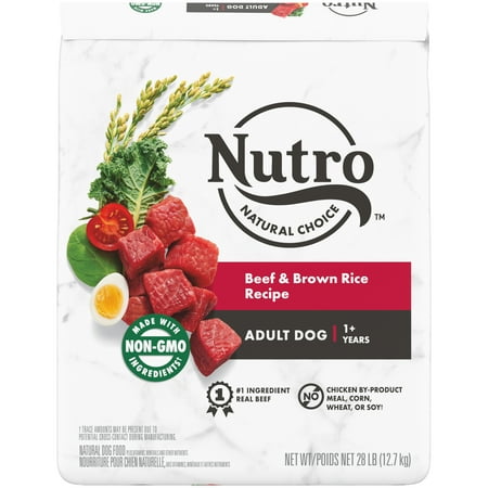 UPC: 0079105124737 | Nutro Natural Choice Beef & Brown Rice Recipe Dry Dog Food for Adult Dog  28 lb. Bag