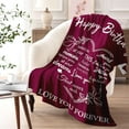 thumbnail image 3 of Birthday Gifts for Women, Birthday Gifts for Women Friendship, Unique Happy Birthday Gifts for Her Mom Grandma Wife, Best Birthday Gift Ideas, Happy Birthday Decorations Throw Blanket 50"x60"(Green), 3 of 5