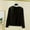 01 Black, variant on YueHuiYing Women's Fashion Solid Color Long Sleeve Stand-up Collar Blouses Leisure Base Layer Tops