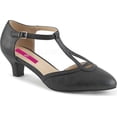 thumbnail image 2 of 2" Kitten Heel T-Strap Pump - Blk Faux Leather, 13, 2 of 2