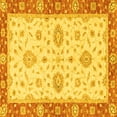thumbnail image 1 of Ahgly Company Machine Washable Indoor Square Oriental Yellow Traditional Area Rugs, 7' Square, 1 of 1