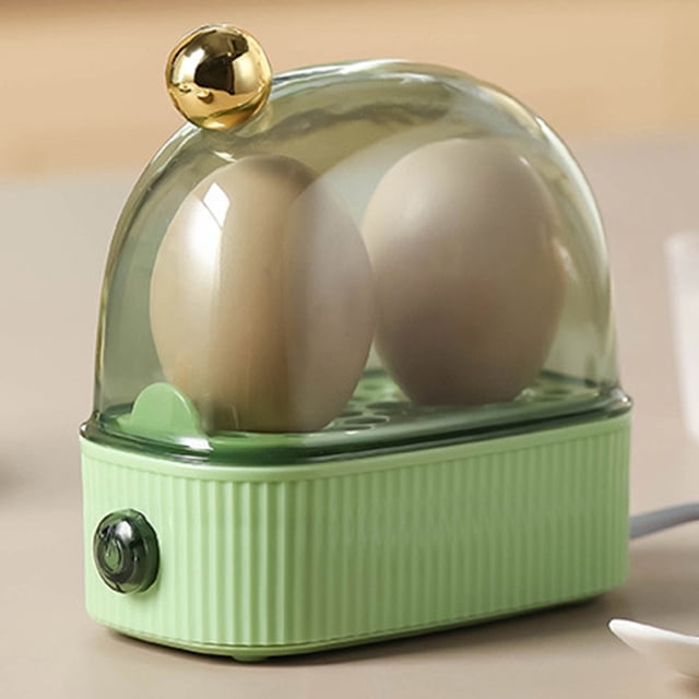 Olla para huevos de 220 V, capacidad para 2 huevos, procesador de alimentos para dormitorio doméstico (verde)