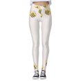 thumbnail image 3 of Gibobby Leggings Translúcido Mujer Pantalones yoga deportivos cintura alta ajustados moda casual para mujer Leggings estampados Festival（Blanco， XL), 3 of 4