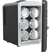 Restored Frigidaire 6 Can/4L Mini Personal Retro Fridge Cooler EFMIS229-BLACK