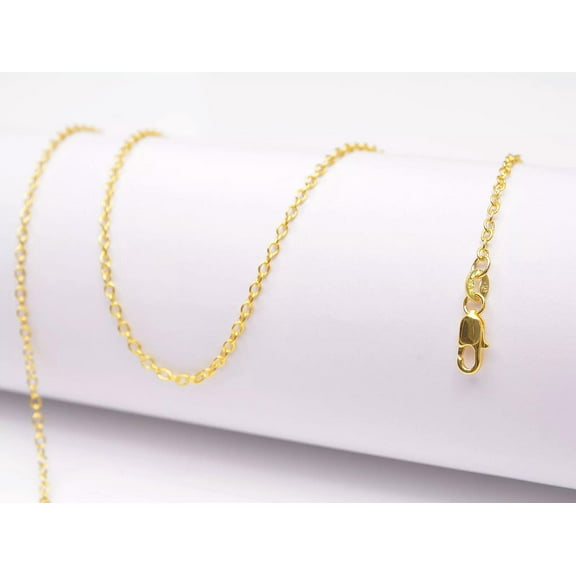 1PCS 30inch 18K Gold Filled Rolo Chain Making Pendant Necklace Accessories