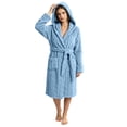 thumbnail image 5 of Naittoop Womens Twist Fleece Robe with Hood Soft Cozy Winter Warm Plush Bathrobe After Spa Shower Fall Belted Fuzzy Bath Robe, 5 of 5