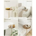 thumbnail image 5 of Drink Table, Round Side Table for Small Spaces, Pedestal End Table with Metal Base, Rustic Brown, 5 of 8