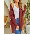 thumbnail image 3 of Yesfashion Womens Long Sleeve Open Front Oversized Cardigans Casual Chunky Knit Sweater Outwear Coats, 3 of 4