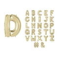 thumbnail image 3 of Way to Celebrate! Foil Letter Party Balloon, "D", Gold, 14in, 3 of 6