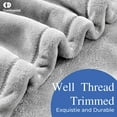 thumbnail image 7 of Continental Bedding Velvety Soft Classic Solid Plush Fleece Throw Blanket, Light Gray, 90x90 inch, 7 of 7