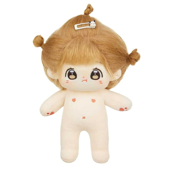 EDHITNR Clearance 20CM No-attribute Cotton Doll Naked Baby No Skeleton Frieds Hair Star Doll Can Be Changed Doll Black and Friday Deals 90% off