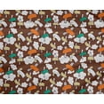 thumbnail image 4 of oneOone Polyester Lycra Brown Fabric Cloud & Bird Cartoon Sewing Craft Projects Fabric Prints By Yard 56 Inch Wide, 4 of 4