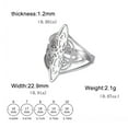 thumbnail image 3 of WINDLAND Celtic Knot Wide Statement Ring Fashion Witches Knot Ring Unique Finger Ring Amulets Jewelry Birthday Gift for Women Men, 3 of 9